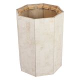 Vintage Octagonal Dining Table Travertine Natural Stone Italy 70s