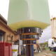 Year 60/70 Chrome and frosted glass lamp