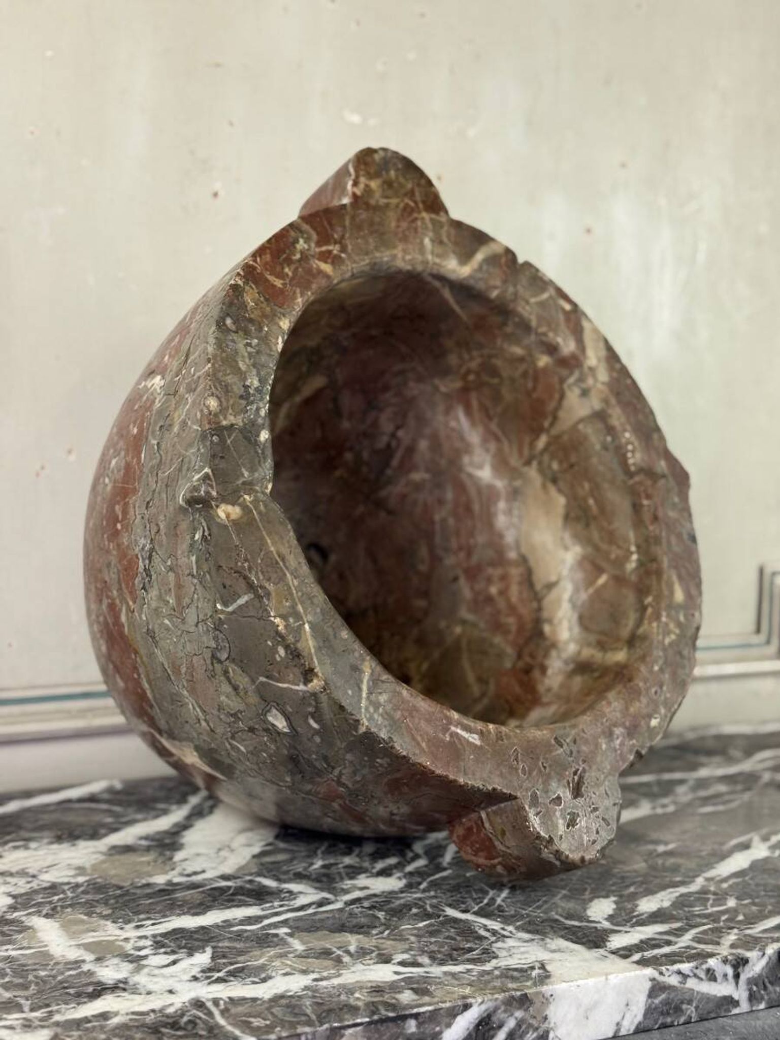 Large marble mortar from Rance, 18th century