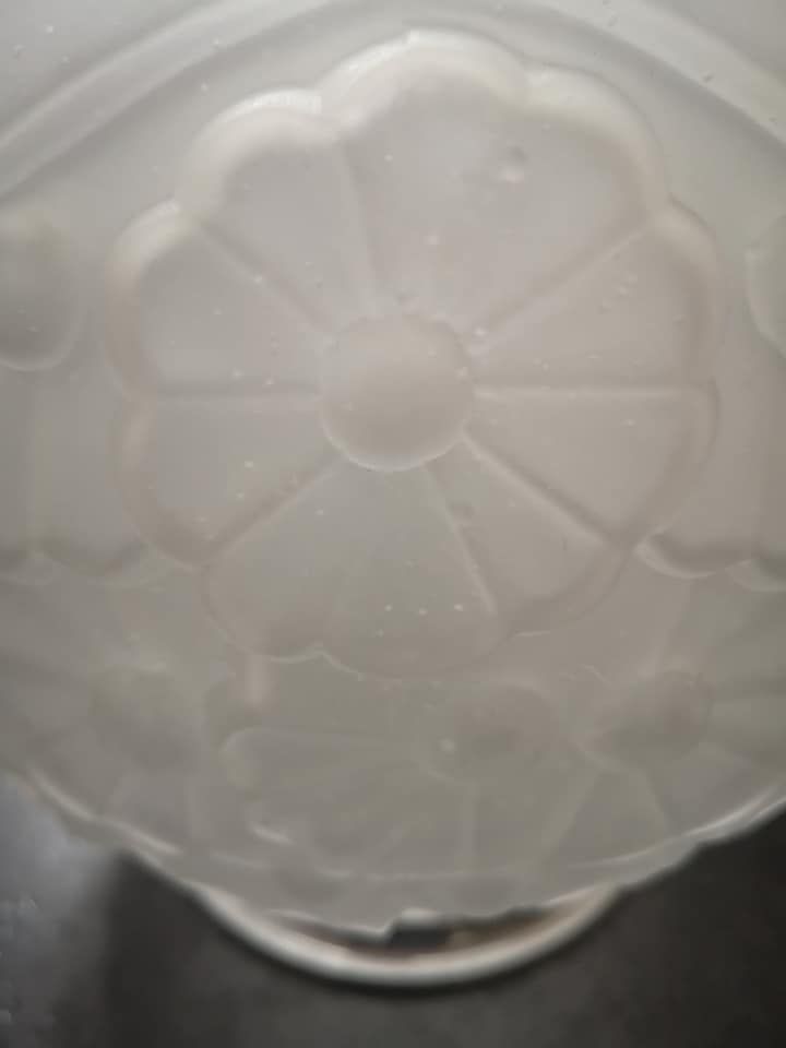 Ceiling lamp wall lamp old globe glass paste white rare model floral decoration Ø 20 cm Art Deco 1930