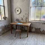 Oak desk with spindle legs, 1950s