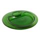 Handcrafted thick green glass empty pocket