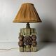 Mid century brutalist ceramic table lamp by Bernard Rooke, 1970s