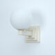 Paire d'appliques postmoderne en bois et verre circa 1980