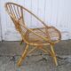 1970 wicker shell armchair