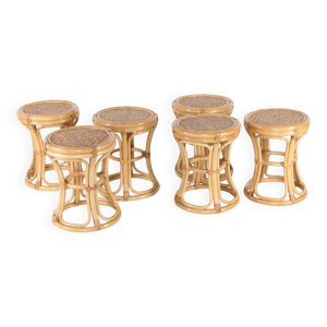 suite de 6 tabourets