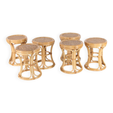 Suite de 6 tabourets vintage