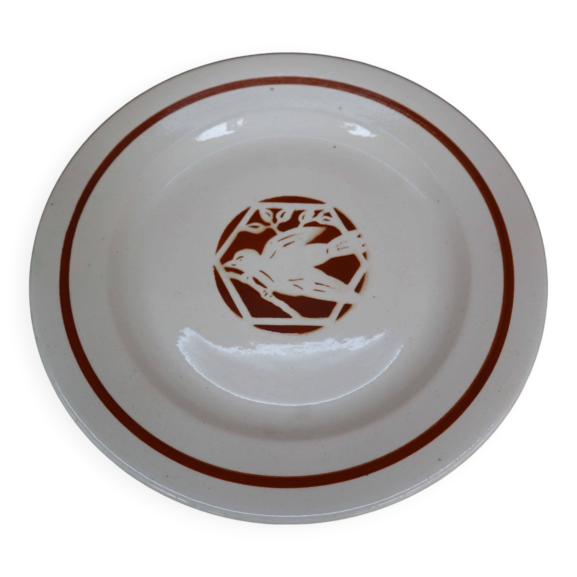 Iron earth fruit bowl Salins "Colibri" France