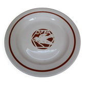 Iron earth fruit bowl Salins "Colibri" France