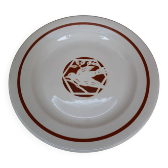 Iron earth fruit bowl Salins "Colibri" France