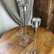 Set of three glass candle holders, Blomster, 1990