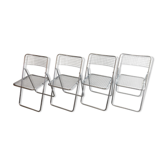 4 "Ted Net" folding chairs by Niels Gammelgaard