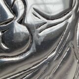 Vintage Canadian metal bowl with beaver decoration by Hoselton.