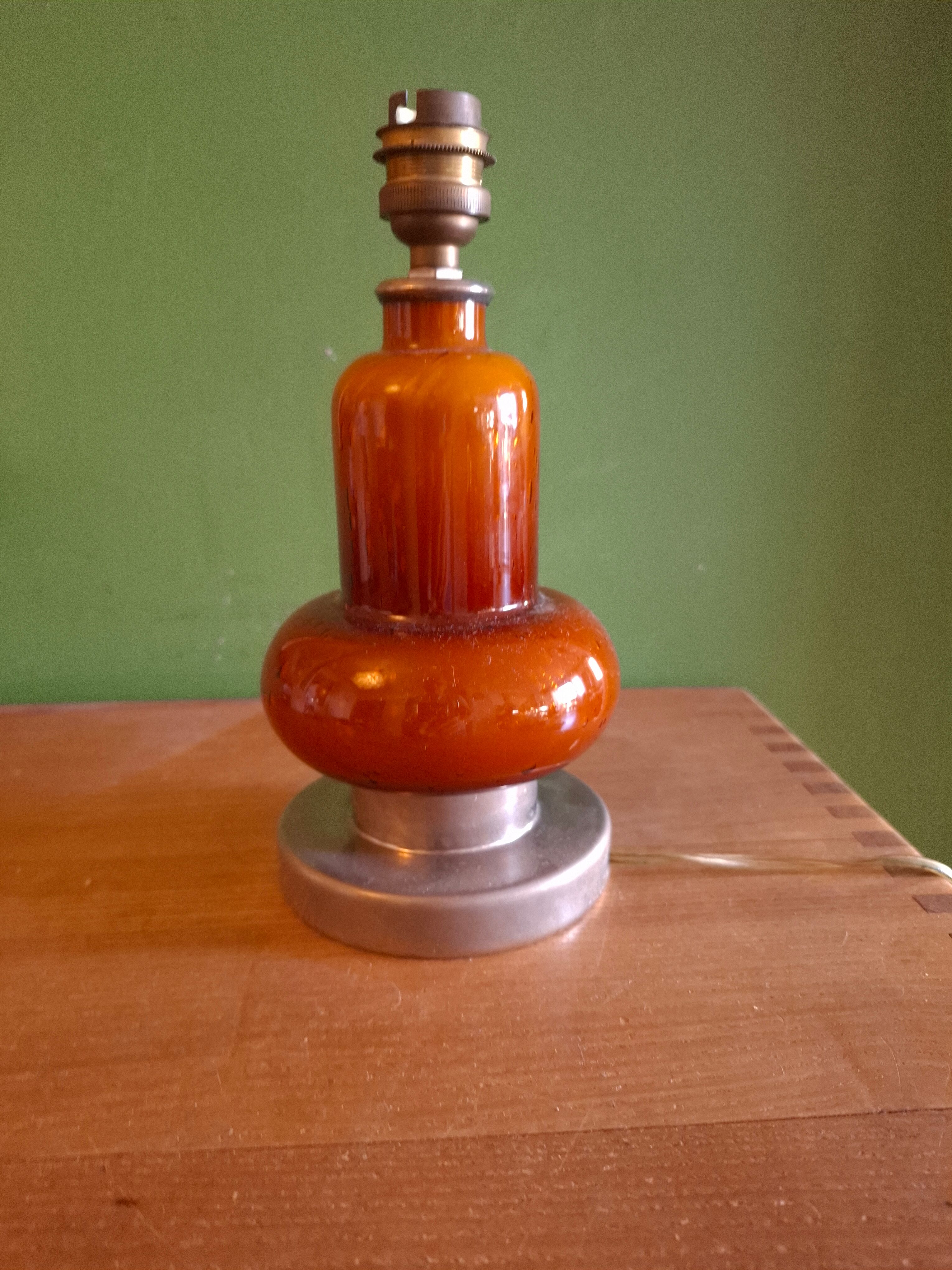 Blown glass lamp base