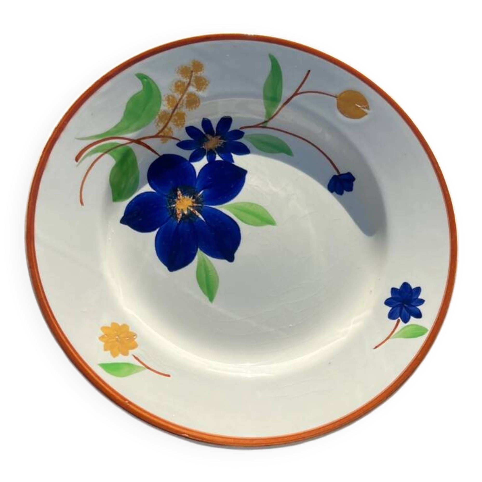 Gien - Tournefeuille model dish on pedestal
