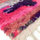 Berber rug Boujaad pink with colorful patterns 241x145cm