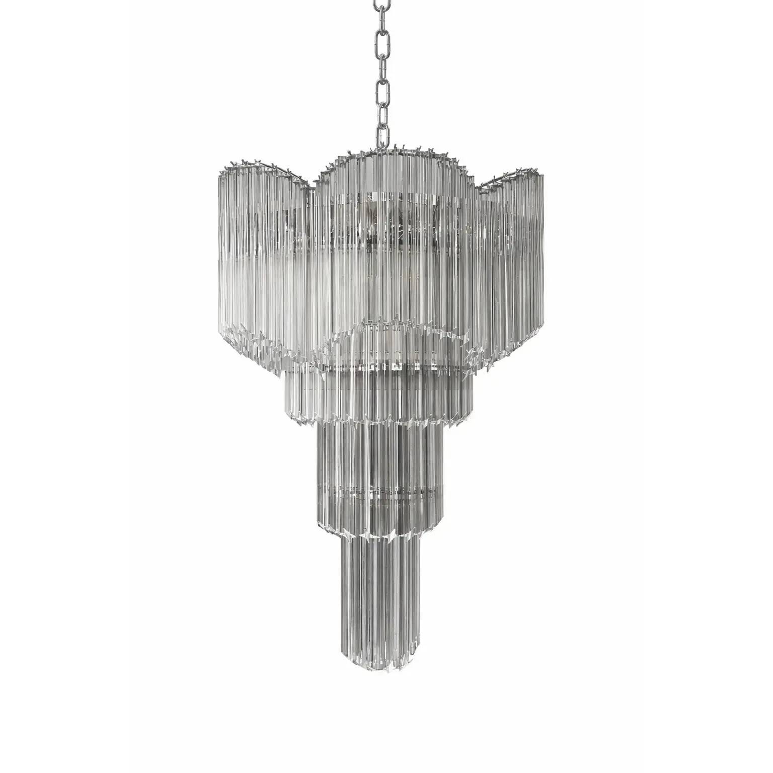 Elegant Mid-Century Murano Glass Sputnik Chandelier – Quadriedro Spiral