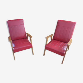 Pair of Scandinavian-style armchairs