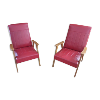 Pair of Scandinavian-style armchairs