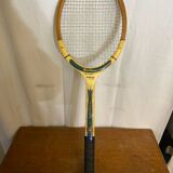 Vintage Montana Gold Seal Wooden Tennis Racket + Rooster Sporting Case