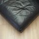 Black leather pouf/armchair, Italian design, 1960s, made in Italy.