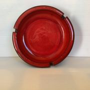 Koramic red and black ceramic empty pocket ashtray