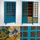 Parisian wardrobe glazed blue Peacock 1940