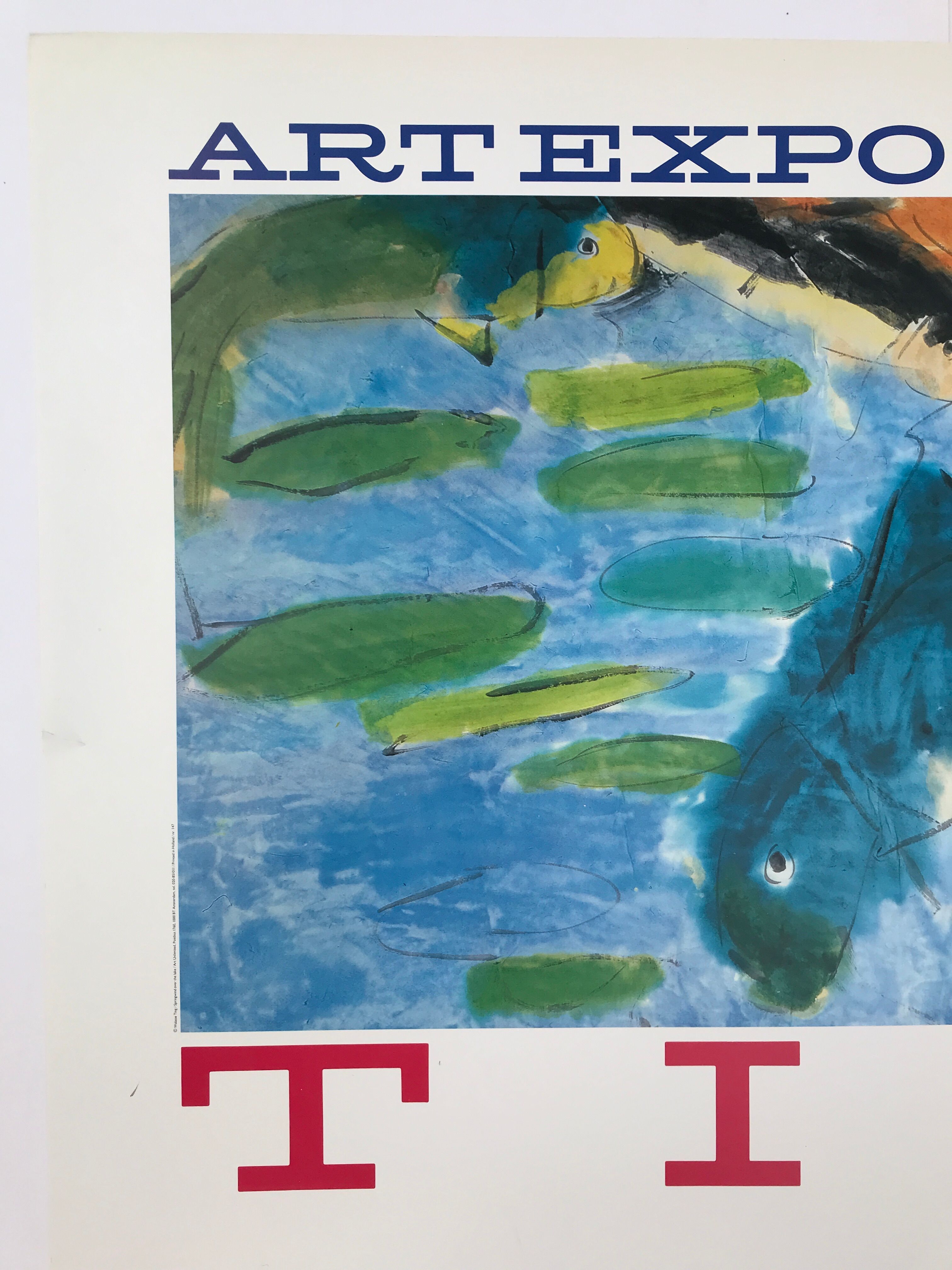 Art poster after Walasse TING, Springwind over the lake / Art expo New-York, 1989