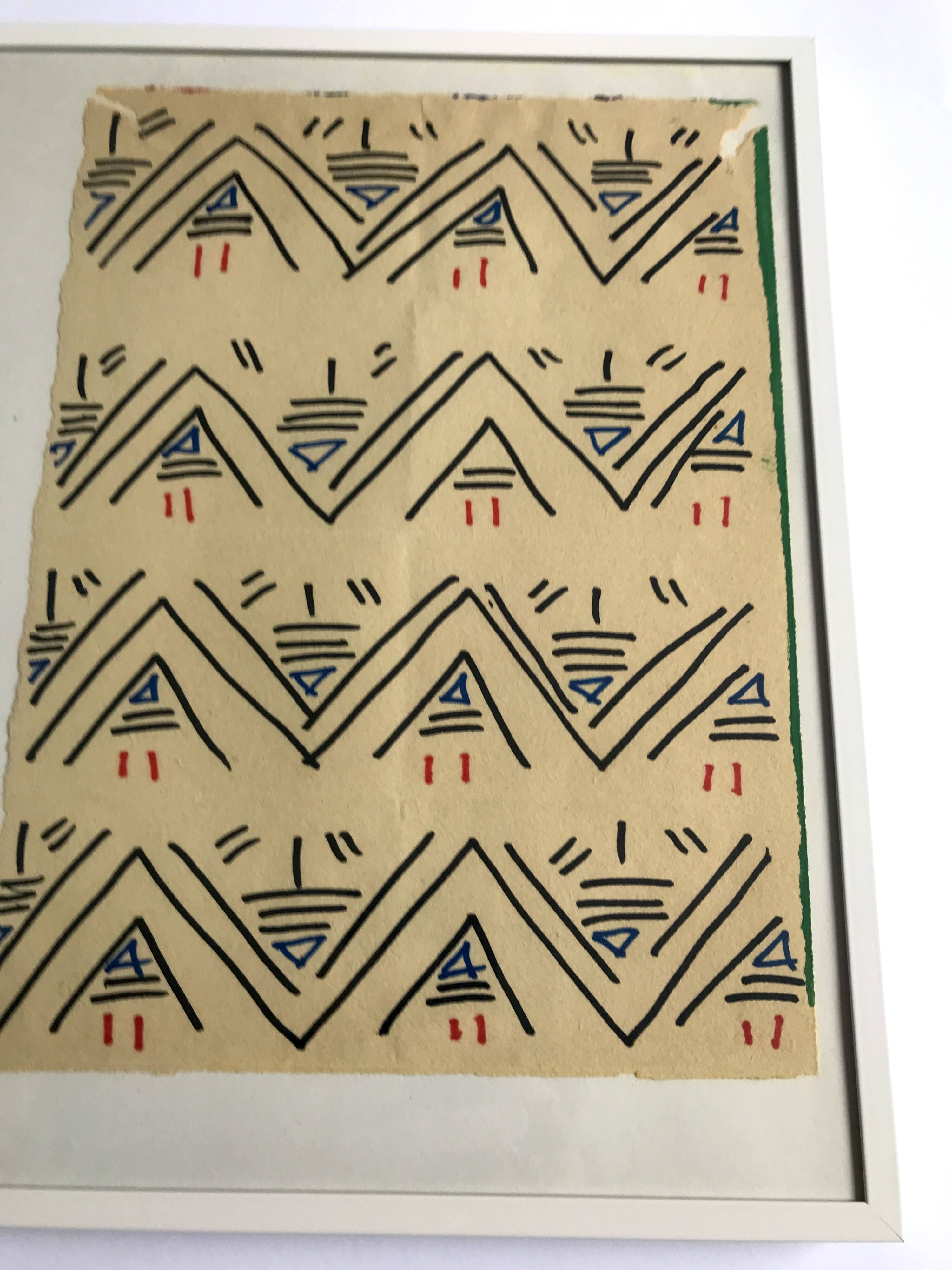 Elie dayan, untitled (abstract composition 6). felt pen on paper