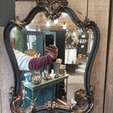 Black and gold baroque mirror