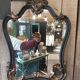 Black and gold baroque mirror