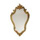 French Baroque-style gold-leaf gilded mirror with crest, 71 cm