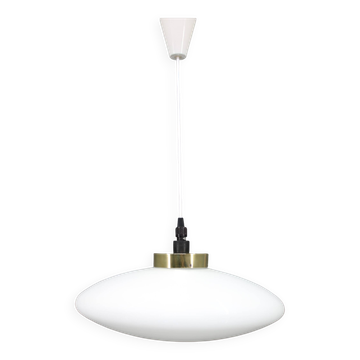 1970s UFO Glass Pendant Light, Czechoslovakia