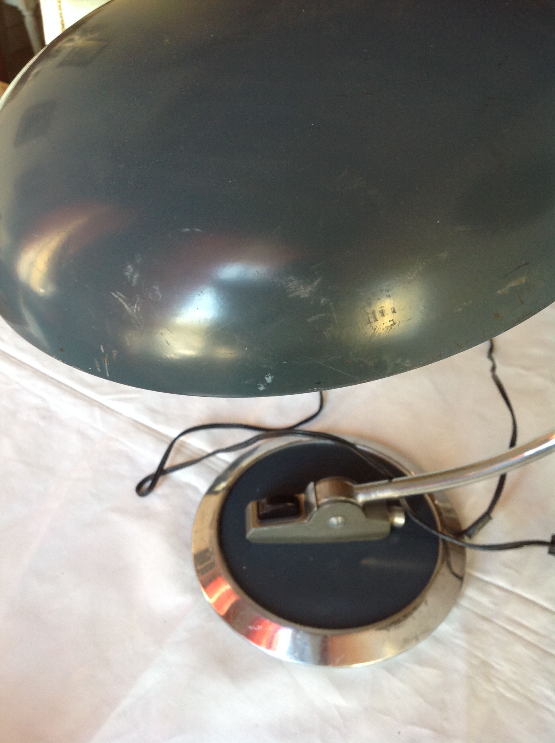 Vintage desk lamp, orientable, grey