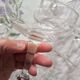 Set of 7 glasses of crystal champagne 1940s