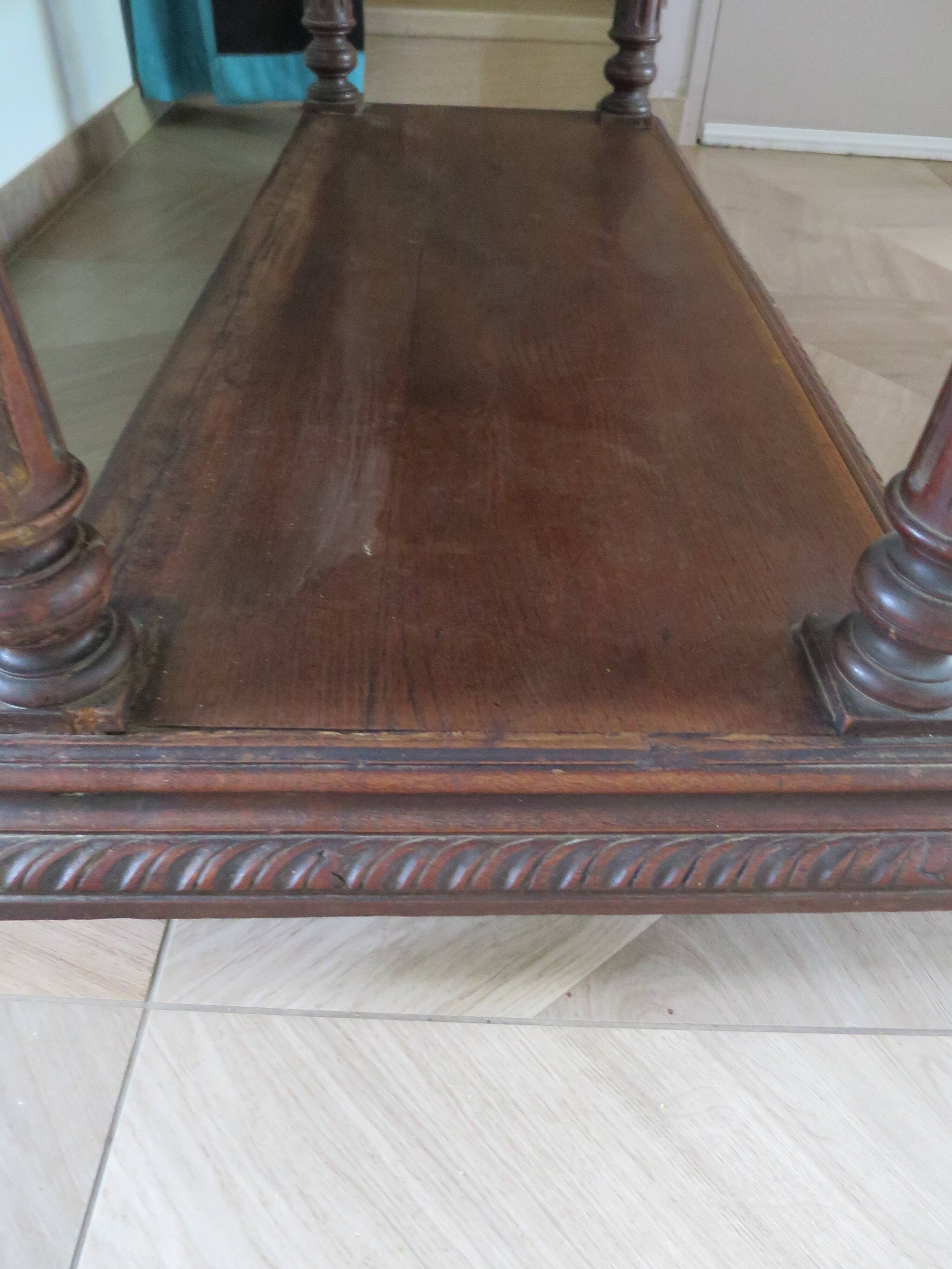 Ancien-Desserte-Console-Meuble de présentation-Henry II-fin xixème