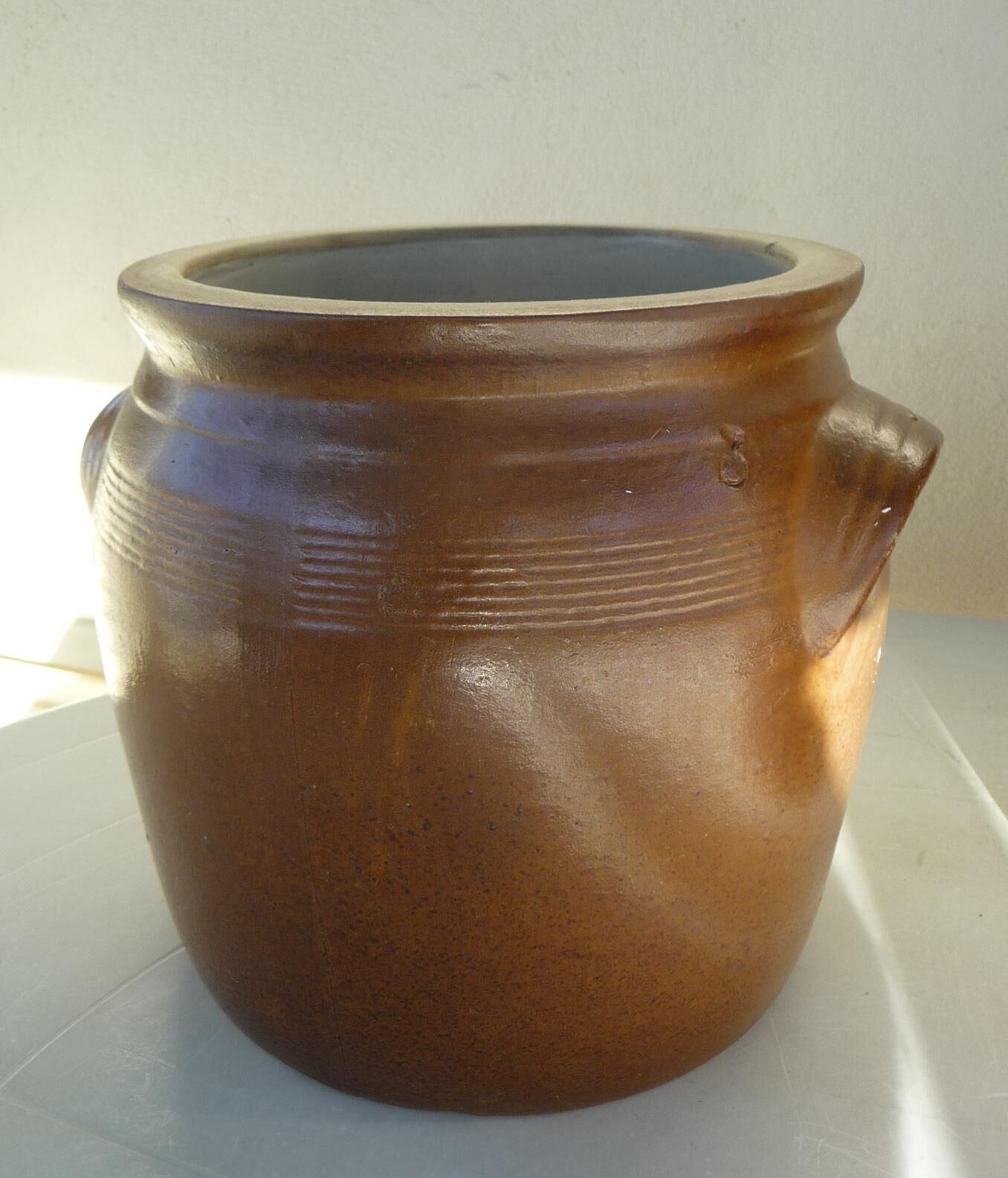 Old grease pot or candied stoneware pot