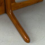 Danish Round Teak Dining Table with Extensions, 1970s