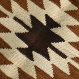 4x5 Vintage Oriental Brown Kilim Rug, 118x163Cm