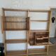 Scandi-Modern Wood Veneer Library-Bar (1970s)