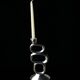 Circle candlestick by Matthew Hilton, aluminium, 1980s