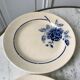 set of 4 dessert plates blue flowers Saint-Amand years 30-40