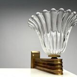 Murano Glass Wall Lamps attributed to Ercole Barovier, Italy, 1940s, Set of 4