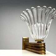 Murano Glass Wall Lamps attributed to Ercole Barovier, Italy, 1940s, Set of 4