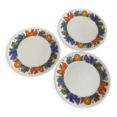 3 Acapulco plates and saucers