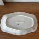 Vintage serving dish with green and gilt defects, Limoges porcelain