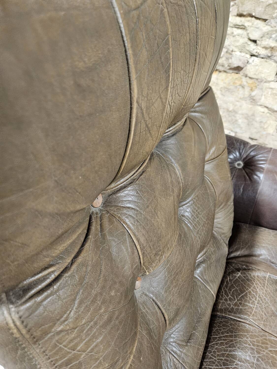 Vintage leather lounge chair 1960