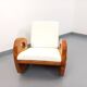 Brutalist rocking chair "sled" vintage
