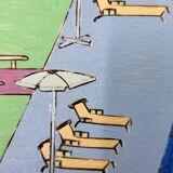 Tableau Art Naïf peinture sur bois