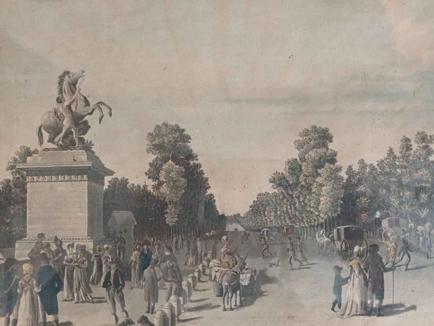 View of Paris engraving